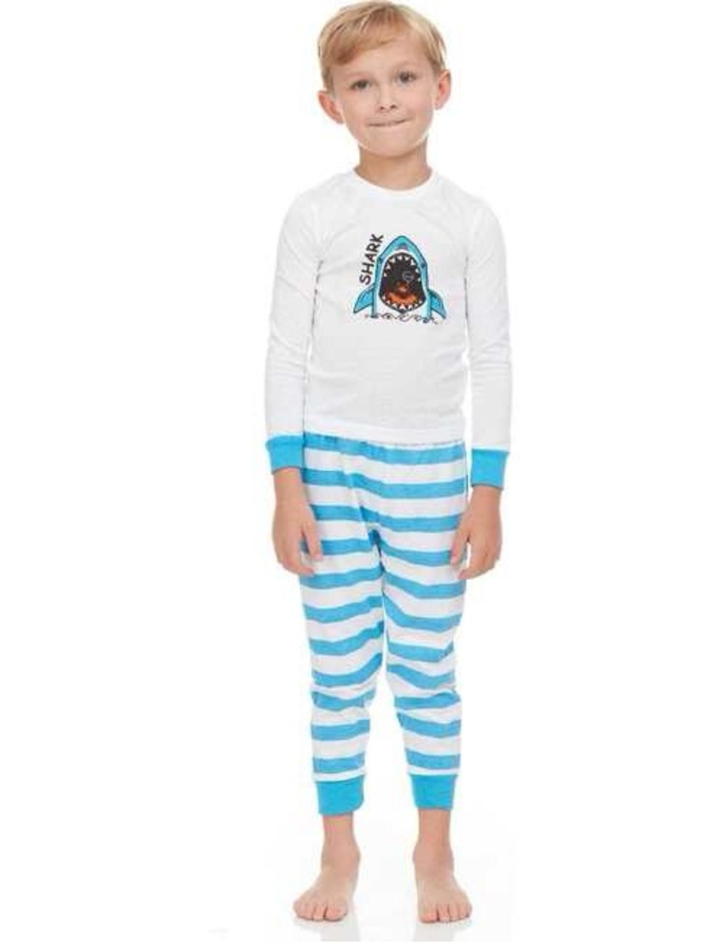 BenBen Shark Striped Pajama Set Kid’s Size 10T NWT